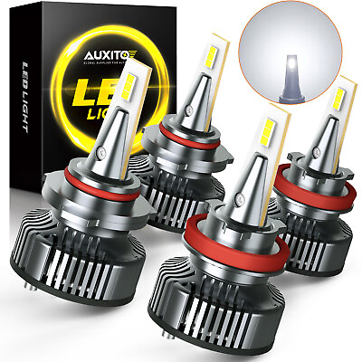 #ad 4X CANBUS AUXITO 9005 LED H11 Headlight Bulb Hi Lo Beam 6500K 32000LM Error Free $7.59