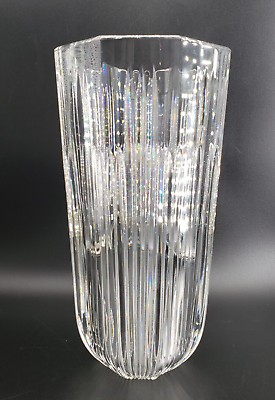 #ad Vintage Claus Josef Riedel for Tiffany amp; Co. Crystal Vase Large 11.5in Ribbed $360.00