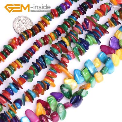 #ad Multicolor Shell Chips Beads Colorful Spacer Bead Jewelry Making Accsessory $12.68