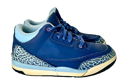 #ad Jordan Unisex Kids Retro III 441141 506 Dark Purple Dust Sneaker Shoes Size 2Y $17.47
