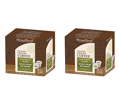 Harry amp; David Coffee Northwest Blend 2 18 ct boxes 36 Single Serve Cups $24.99