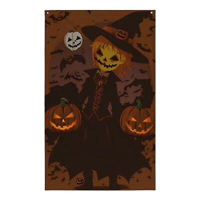 #ad Flag Happy Halloween Pumpkin Human quot;Reusable every yearquot; wall art ghost $25.50