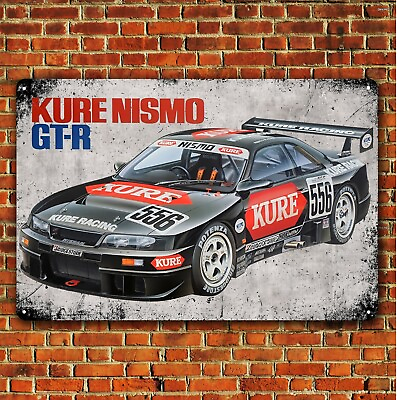 #ad Nissan Gt R Kure Nismo Racing Car Metal Poster 20x30cm Garage Tin Sign $14.90