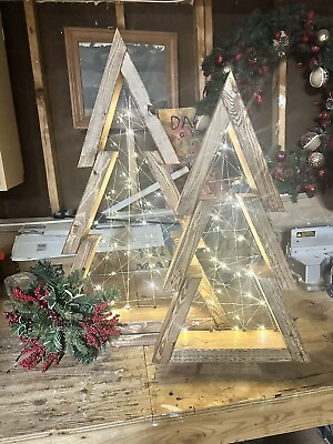 #ad Wooden Christmas Trees $75.00
