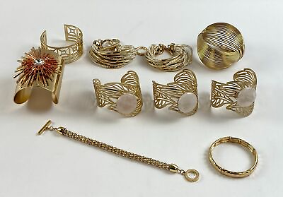 Fashion Jewelry Bracelet Assorted Types Materials Metals Lot of 10 $55.50