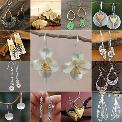 #ad Boho 925 Silver Ear Hook Earrings Drop Dangle Women Wedding Party Jewelry Gifts C $2.69