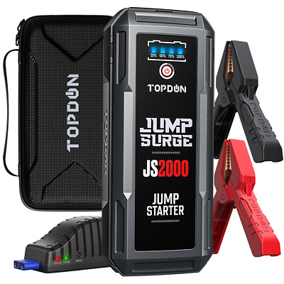 #ad 2000A JUMP STARTER CAR BATTERY BOOSTER BOX POWER BANK LITHIUM ION TOPDON JS2000 $83.99