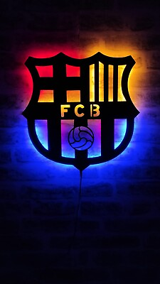 #ad FCB Barcelona Led Sign FCB Wall Decor Football Decor Barcelona Fan Gift $150.00