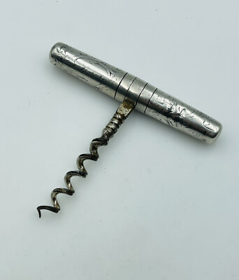 #ad Blackinton Antique Sterling Silver Travel Folding Corkscrew $350.00