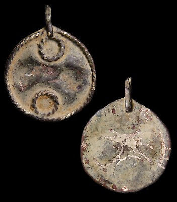 #ad RARE Judaea Find Ancient Silvered Pendant Charm Antiquity Artifact Magical wCOA $82.17