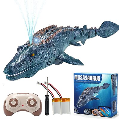 #ad Remote Control Dinosaur Mosasaurus Toys for Kids 2x1000mAh with Light and Sp $47.46