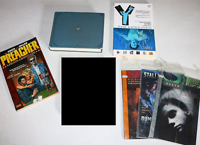 #ad Mixed lot Graphic Novels Comic books Preacher Corrigan Last Man Gaiman Death LF $32.95
