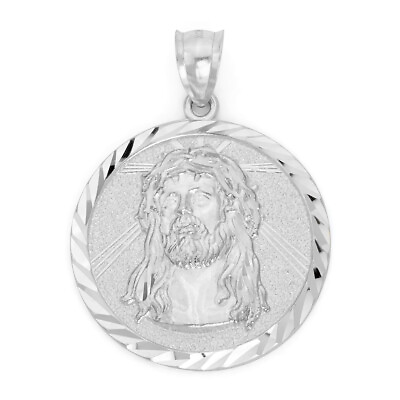 #ad 925 Sterling Silver Jesus Head Pendant Jesus Piece Religious Jewelry $68.49
