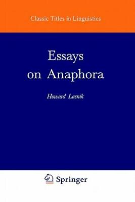 #ad Essays On Anaphora $113.48