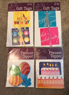 #ad Birthday Gift Tags amp; Present Toppers Set $6.99