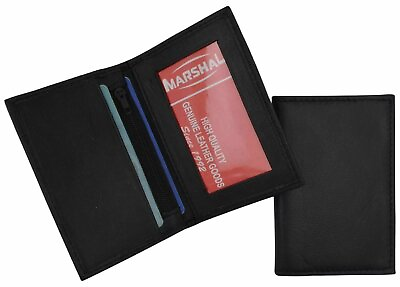 #ad Men#x27;s Genuine Leather Bifold ID Credit Card Holder Small Thin Wallet Black Brown $9.99