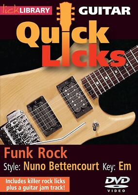 #ad NUNO BETTENCOURT Style Funk GUITAR QUICK LICKS VideoDVD Lessons With Andy James $19.95