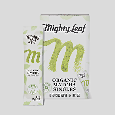 #ad Mighty Leaf Organic Matcha Singles Finely Ground Japanese Green Tea 12 Ct $10.69