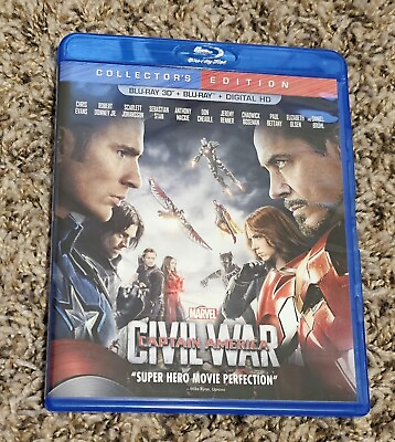 #ad Marvels Captain America: Civil War 3D Blu ray With digital w slipcover $9.99