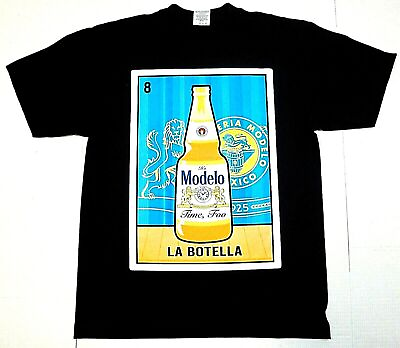#ad MODELO T shirt La Botella Mexico Cerveza Mexican Beer Men#x27;s Tee 100% Cotton New $25.90