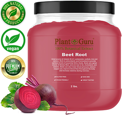 #ad Red Beet Root Powder 2lb Jar Beta Vulgaris Nitric Oxide Super Food Juice Bulk $25.50
