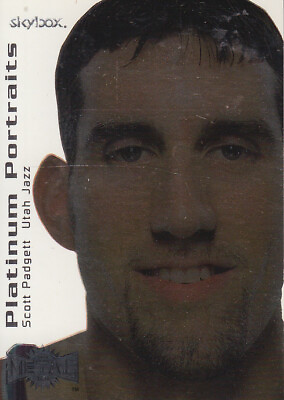 #ad 1999 00 Metal Platinum Portraits Utah Jazz Basketball Card #PP13 Scott Padgett $1.69