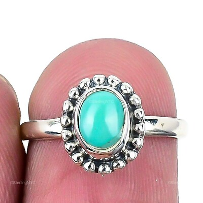 #ad Gift For Women Statement Ring Size 5.5 925 Silver Natural Chrysoprase Gemstone $7.99