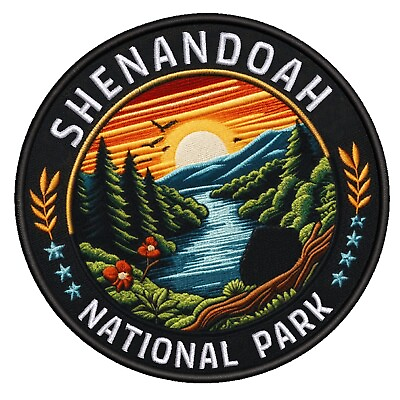 #ad Shenandoah National Park Patch Iron on Applique Nature Badge Blue Ridge Mountain $5.87