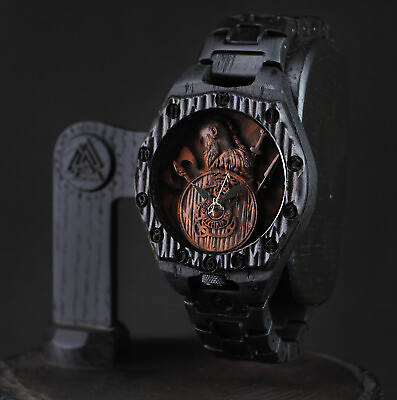 #ad Viking Warrior watch Viking Mens gift watch bog oak watch for man Asatru $327.00