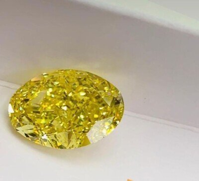 #ad 1Pc Certified 4 Ct Oval Yellow Cut Natural Diamond D Grade Color VVS11Free Gift $171.69