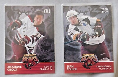 #ad #ad 2008 09 Hershey Bears AHL Hockey Card Pick one $1.00