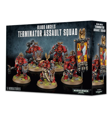 #ad Blood Angels Terminator Assault Squad Space Marines Warhammer 40K NIB $57.00