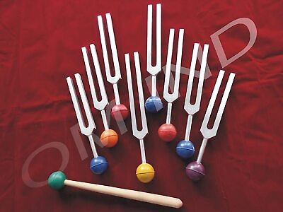 #ad 8 Harmonic spectrum Healing Tuning fork with color ball Free Ship $89.90