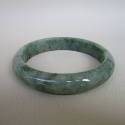 #ad New natural genuine Burmese jadeite bangle bracelet id 59.2mm amp; 12.2mm width $79.59