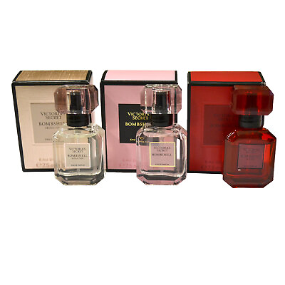 Victoria#x27;s Secret Bombshell Gift Set Lot of 3 Eau De Parfum 0.25 fl oz Spray Edp $34.95