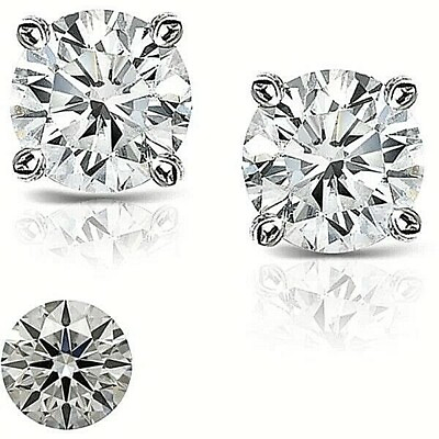 #ad 2.00 Ct Real Simulated Diamond Stud Earrings 14K White Gold D VVS1 Value $995 $259.00