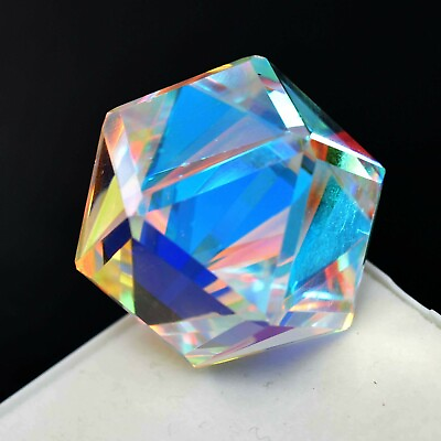 #ad 102 Ct A Rainbow Mystic Topaz Fancy Cut Rare Certified Loose Gemstone $22.59