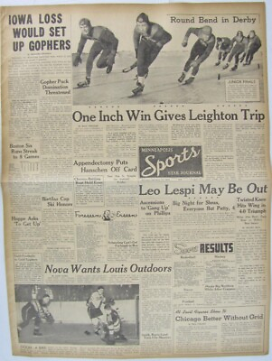 #ad Vintage 1941 Silver Speed Skate Derby Newspaper Page $11.97