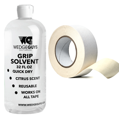 #ad Golf Club GRIP KIT 32oz Grip Solvent 2quot; x 36 yard Double Side Grip Tape Roll $34.99