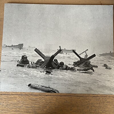 #ad Reprographie Photo Débarquement 1944 Troupes Du Génie US Omaha Beach 6 Juin 1944 EUR 15.00
