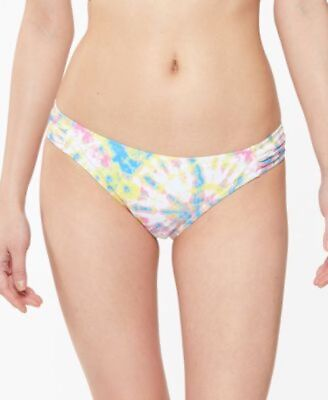 #ad Jessica Simpson XL Bikini Bottoms Tie Dyed Side Shirred Hipster Swimsuit $44 NEW $10.00