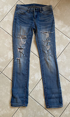 #ad Blank NYC Blue Jeans Denim Pants Distressed Mediun Wash Womens SZ 26 $20.00