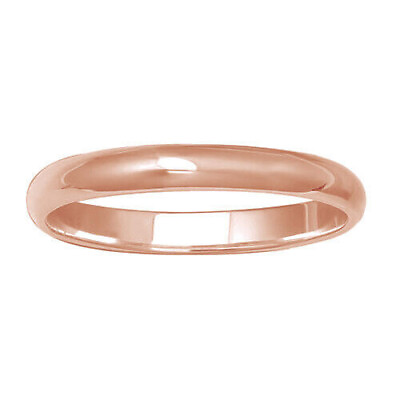 #ad 14K Rose Gold Plated Polished Band 3 mm $28.57