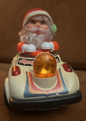 #ad Son Ai Santa Claus Cartoon Car Christmas Retro Vintage Toy Bump amp; Go $35.00