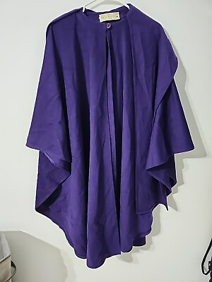 #ad Jimmy Hourihan Cape with Hood Wool Purple One Size *C $70.00
