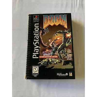 #ad Doom Long Box PS1 PlayStation 1 Game amp; Case Tested Working $84.95