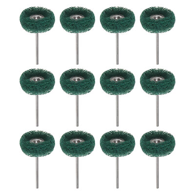 #ad 25pcs Abrasive Wheel 1 Inch 180 Grit 3 32quot; Shank Multi layer Scraping Pads Green AU $19.05