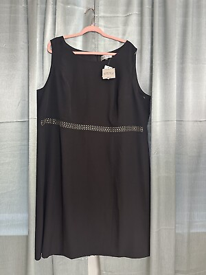 #ad Women’s Size 24 Black Sleeveless Dress Little Black Dress NEW Wedding Macy’s $14.00