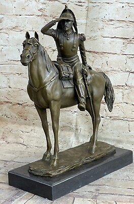 #ad Cuirassier Cheval Vintage Bronze Study one of Napoleon#x27;s Finest Cavalrymen $499.00