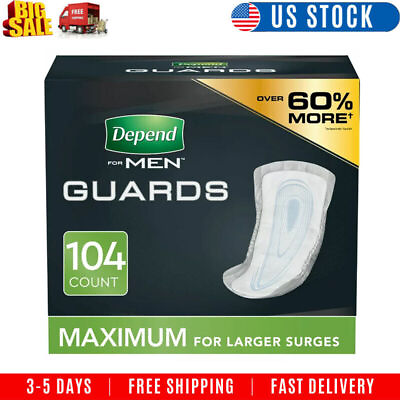 #ad Depend Incontinence Guards Incontinence Pads for Men Bladder Control Pad 104ct $30.61